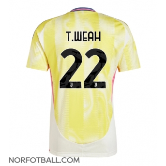 Billige Fotballdrakt Juventus Timothy Weah #22 Replika Bortedrakt 2024-25 Kortermet